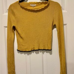 For Love & Lemons Silk Blend Y2K Crop Top Knit,  Size XS